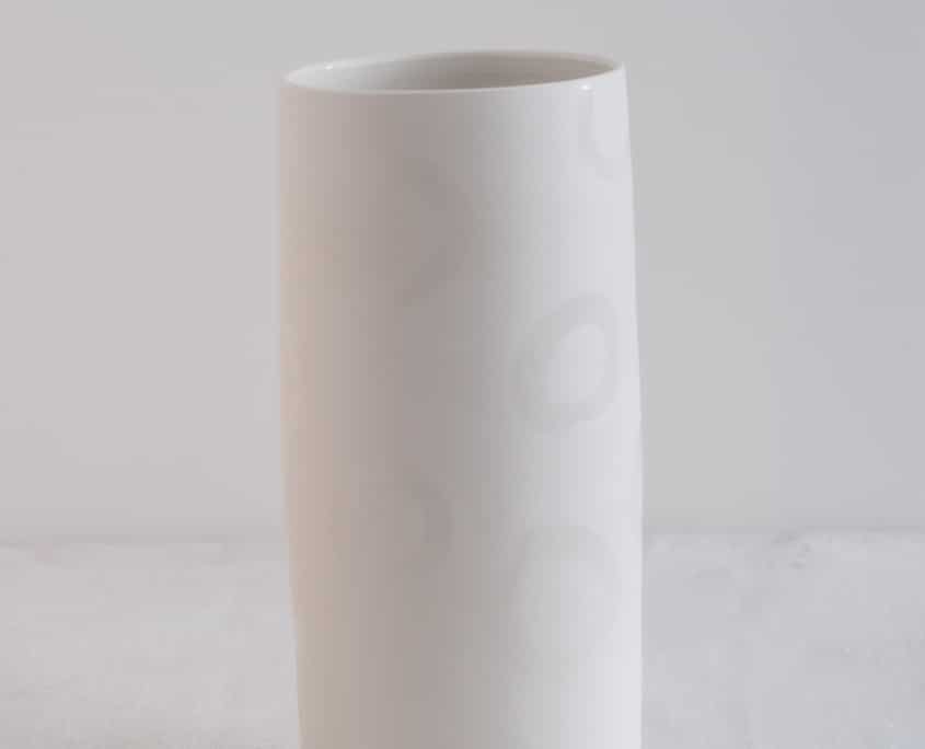 Vase textpoterie_Porzellan_mit Glasurkringel (2)